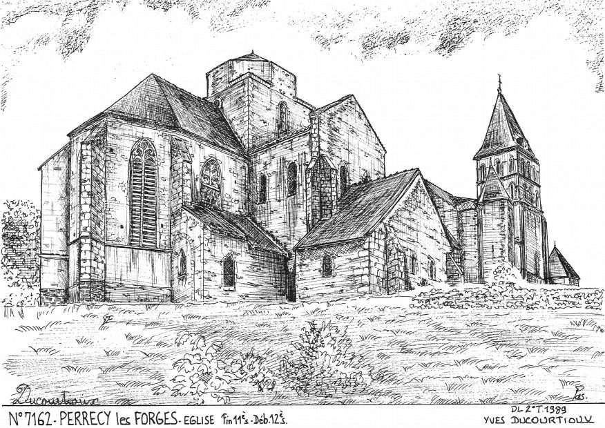 N 71062 - PERRECY LES FORGES - glise fin 11 dbut 12 sicl